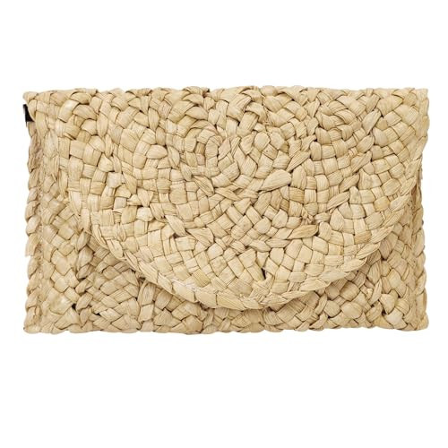 Women's Straw Clutch Rattan Clutch for Girl Vacation Summer Stylish Woven Purse Beach Straw Envelope Clutch Handbag Wallet for Women Boho Chic | Amazon (US)