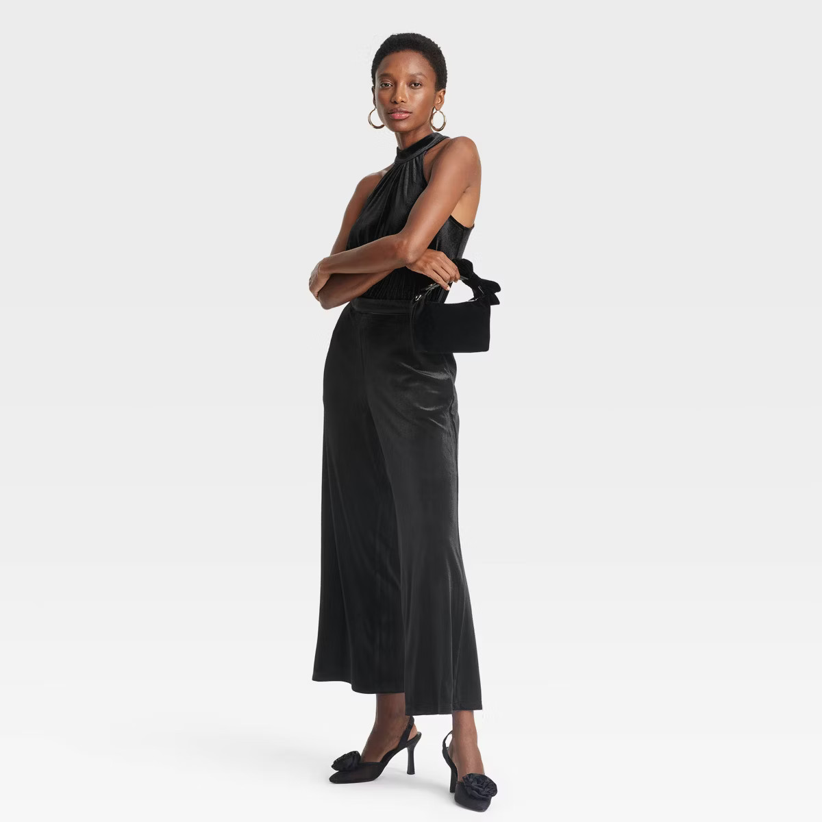 Women's Velvet Jumpsuit - A New Day™ Black | Target