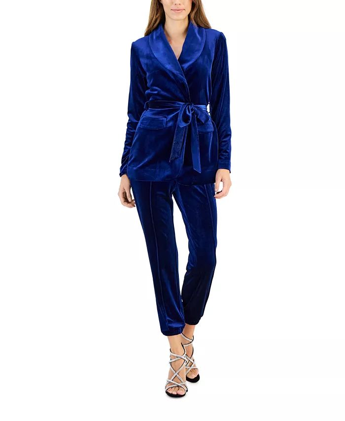 INC International Concepts Velvet Wrap Blazer, Created for Macy's & Reviews - Jackets & Blazers -... | Macys (US)