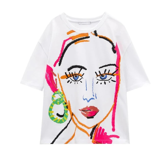 2023 New Summer New Era Women's Design Casual Fashion Round Neck Short Sleeve Top Girl 3D Printed... | AliExpress (US)