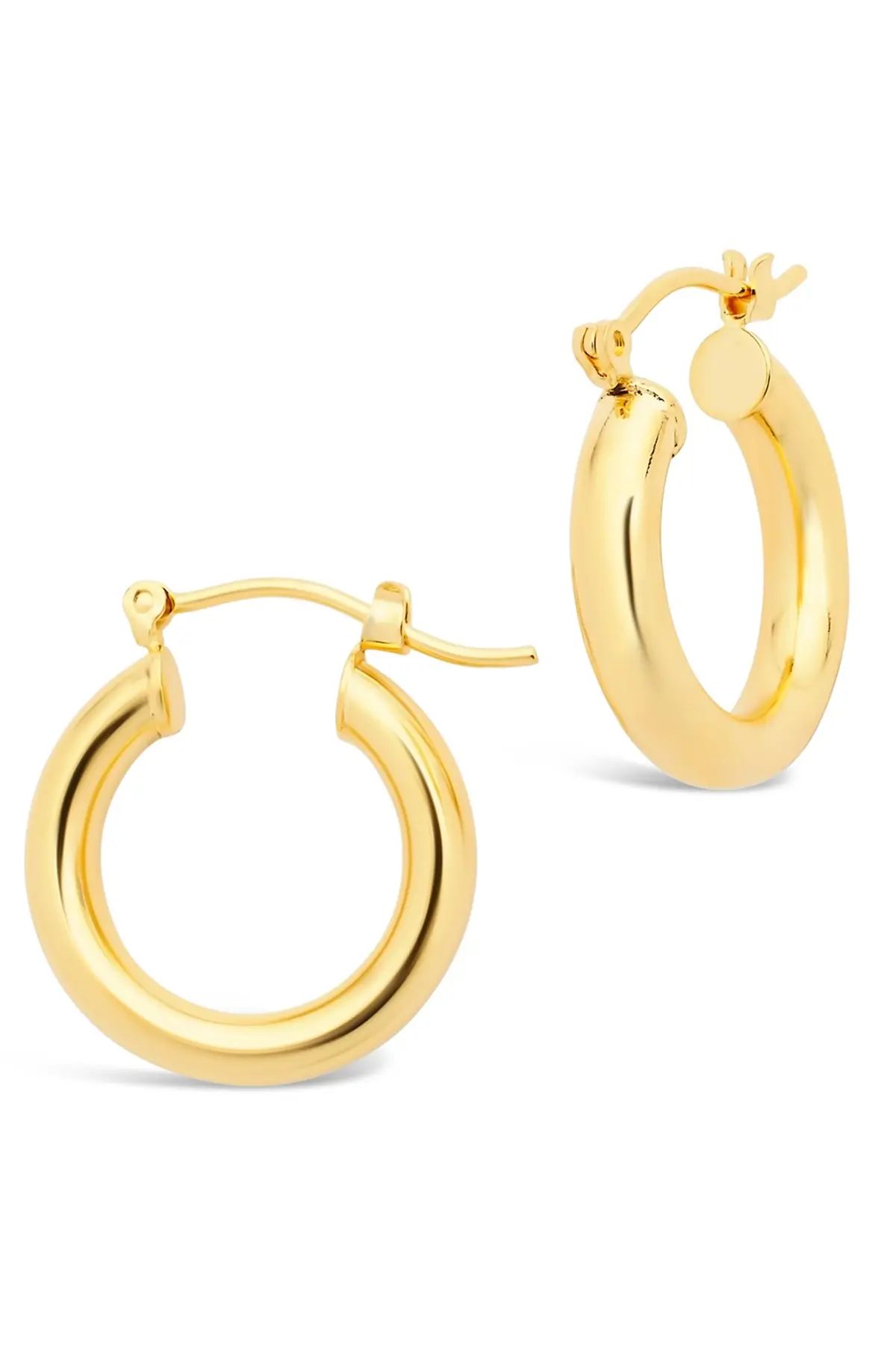 14K Gold Plated Chunky Tube Hoop Earrings | Nordstrom Rack