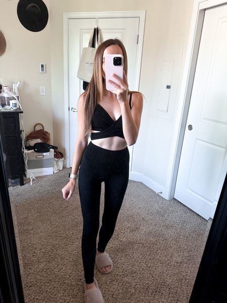 July fabletics selects 🤍 wearing the cloud seamless cut out bra and high waisted legging - so comfy and ribbed material! perfect wfh / athleisure outfit #fableticspartner #moveinfabletics #myfabletics 

#LTKunder100 #LTKunder50 #LTKFitness