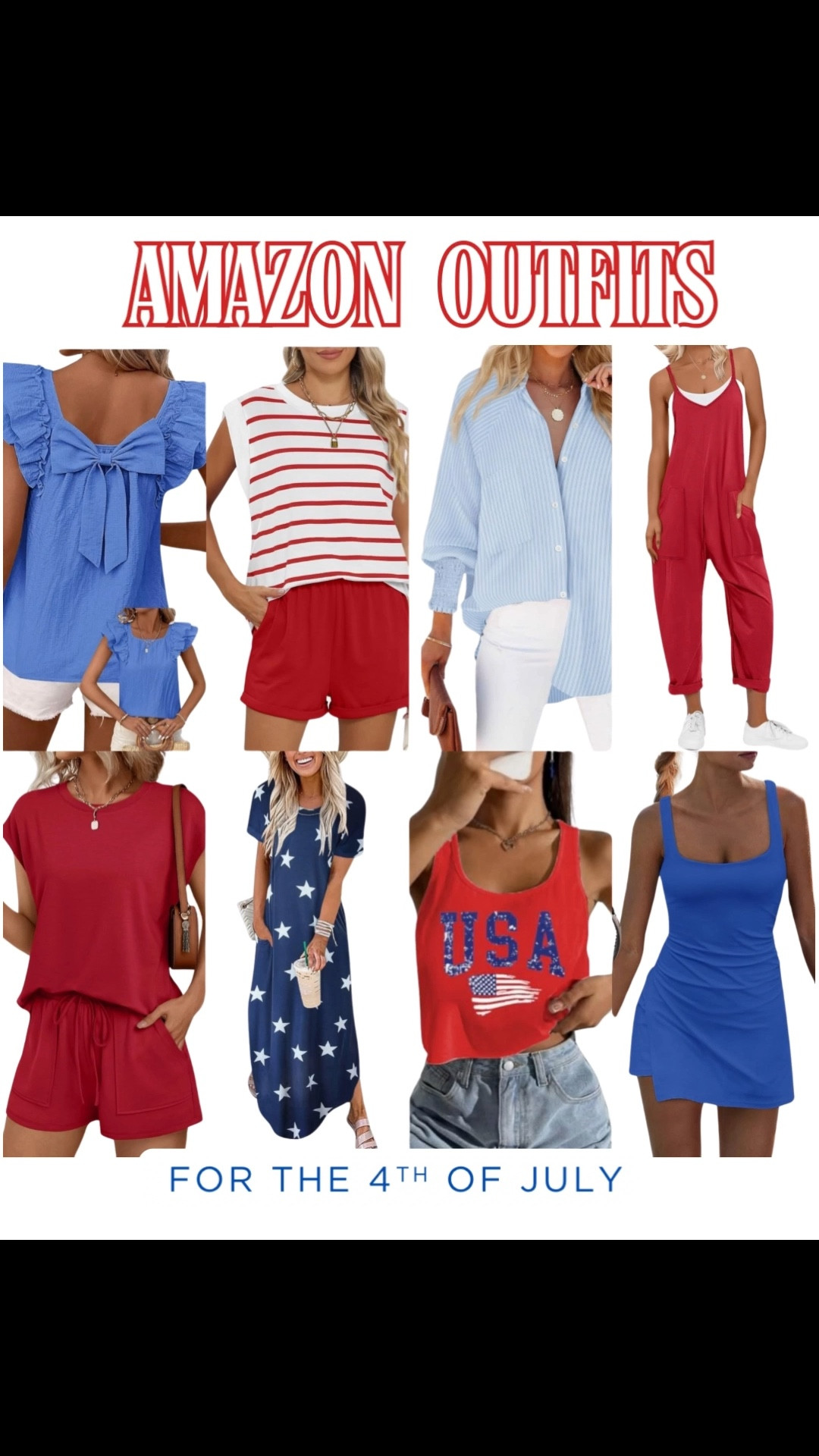 Not too late snag a Patriotic Outfit for the 4th! Order these top picks now just in time for the holiday!! ♥️🤍💙🇺🇸

Fourth of July | summer outfits | Amazon style 

#LTKFamily #LTKParties #LTKFindsUnder50