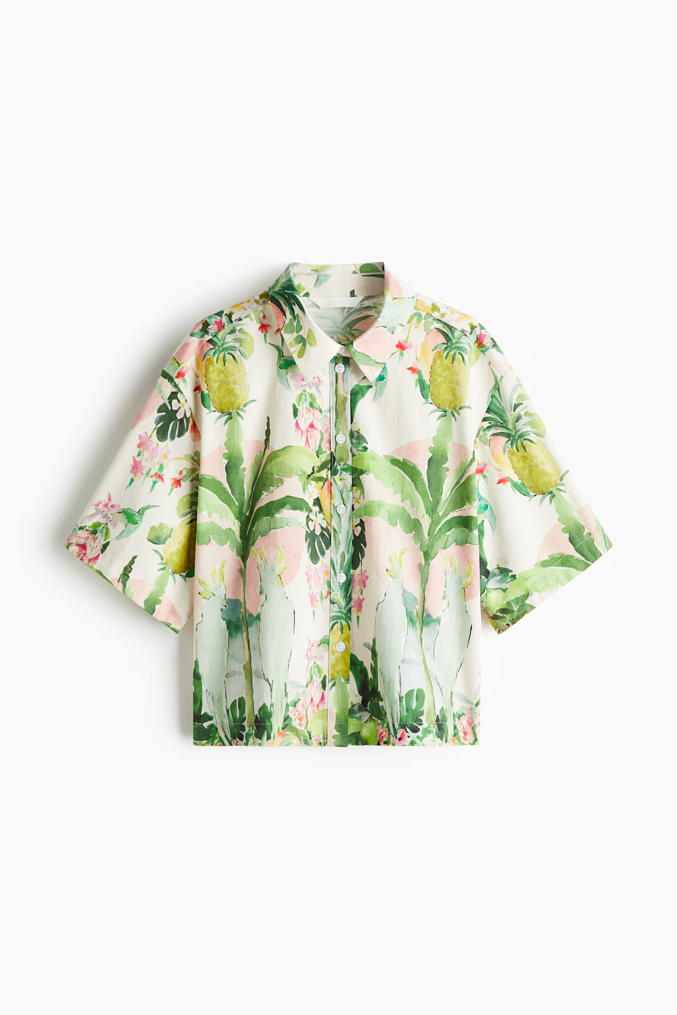 Patterned Cotton Shirt | H&M (US + CA)