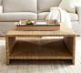 Malibu Square Woven Coffee Table | Pottery Barn (US)