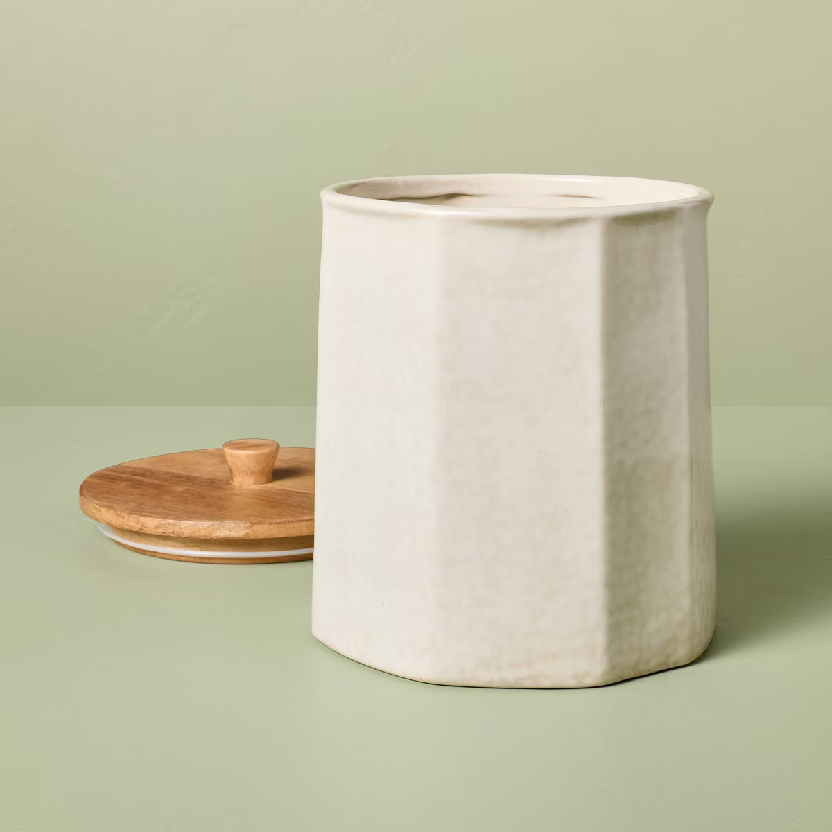 Ceramic Stoneware Food Storage Canister Sour Cream - Hearth & Hand™ with Magnolia | Target