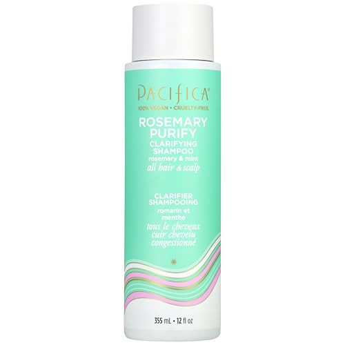 Pacifica Clarifying Shampoo – Rosemary Purify Invigorating Shampoo w/Soothing Mint for Detoxing Hair & Scalp Build-Up, Sulfate & Silicone Free - Vegan & Cruelty-Free Dermatologist Tested | Amazon (US)