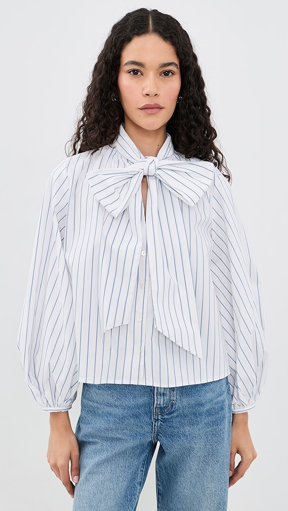Deon Tie Neck Blouse | Shopbop