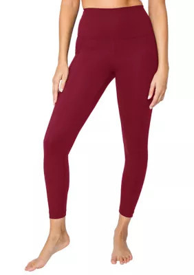 Yogalicious Women's High Rise Ankle Leggings, Red, XS | Belk