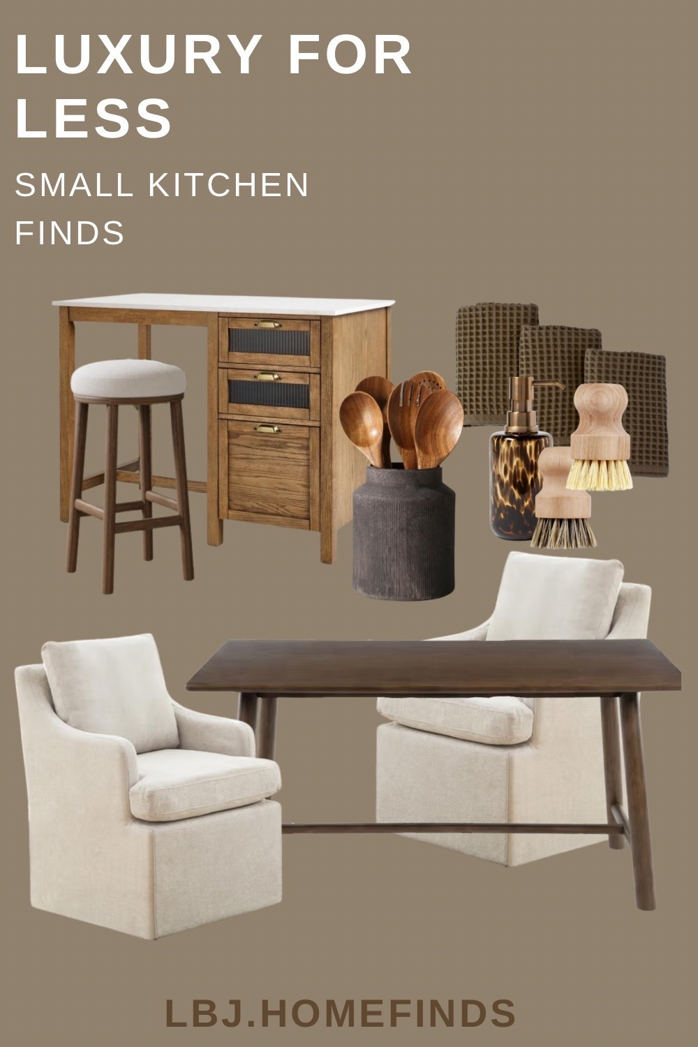 Cozy small kitchen finds that look designer 🤎

From warm wood tones to functional islands, soft seating, and aesthetic kitchen accessories—these pieces instantly elevate your space without the high price tag.

Perfect for creating a cozy, elevated kitchen vibe ✨#KitchenStyle #AffordableFinds #NeutralDecor

#LTKHome
