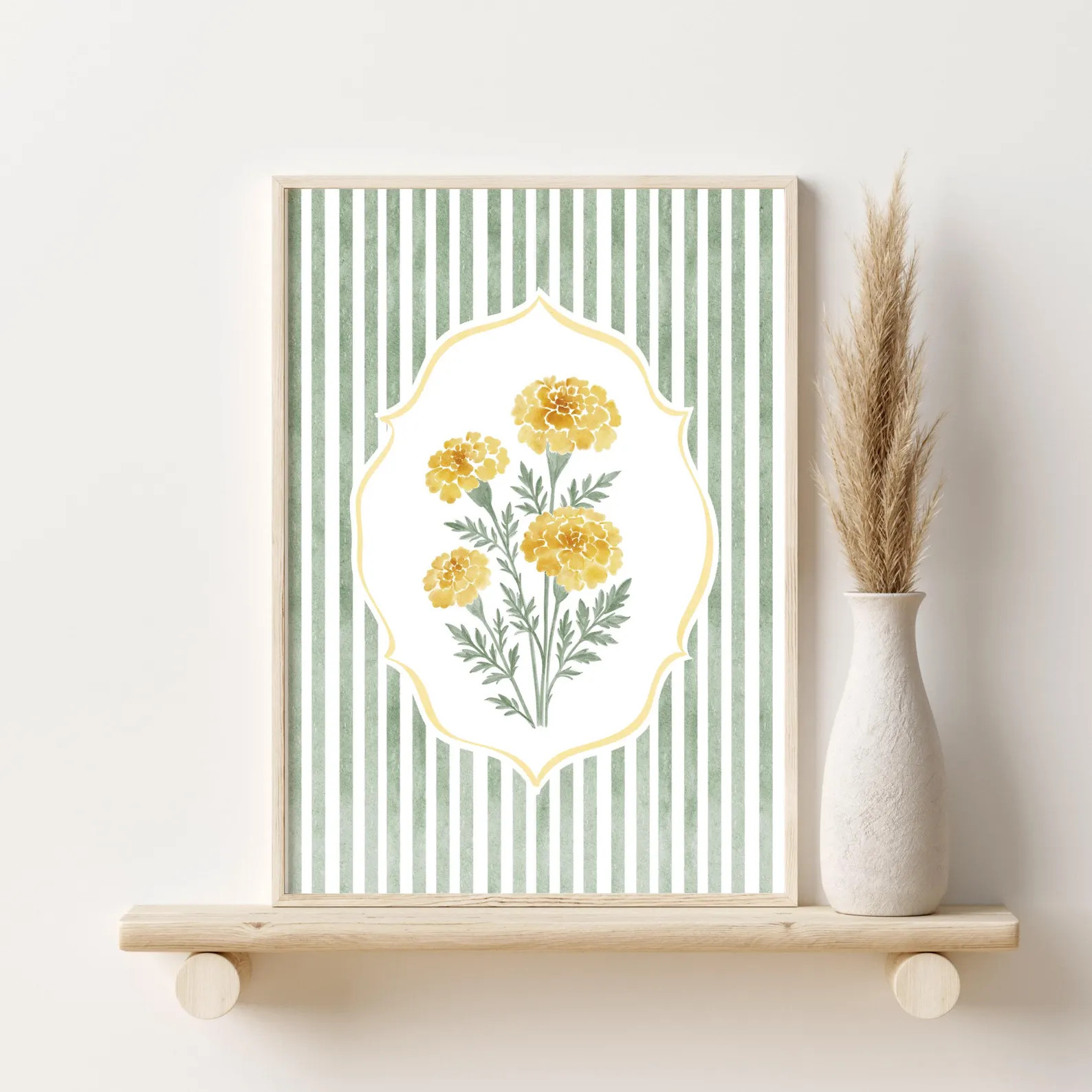 Floral Wall Art Set of 4, Printed Botanical Art, Cottagecore Flower Prints, Nursery Wall Decor fo... | Etsy (US)