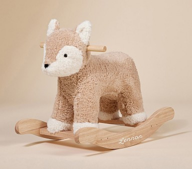 Sherpa Fox Plush Nursery Rocker | Pottery Barn Kids