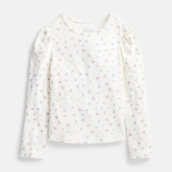 Wonder Nation Girls Crewneck Tee with Long Puff Sleeves product image from the verified GPgrows LTK collection