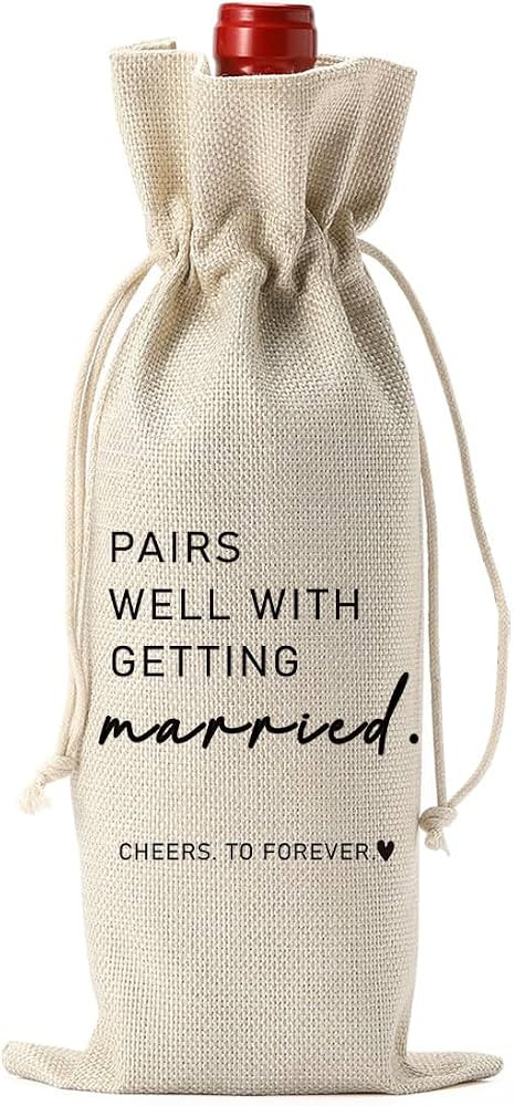 Married Wine Bag Married Gifts for Couples Mr Mrs Marriage Honeymoon Gift | Amazon (US)