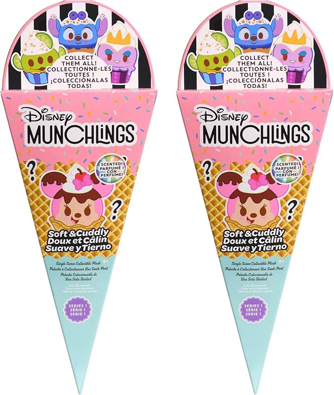 Just Play Disney Munchlings Single Serve Scented Collectible Plush 2-Pack, Kids Toys | Amazon (US)