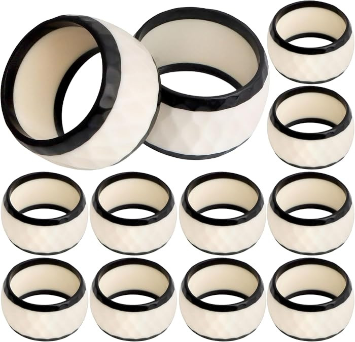 Epoxy Resin Napkin Rings Set of 12 - Elegant for Dinner Parties, Large Gatherings, Special Events... | Amazon (US)