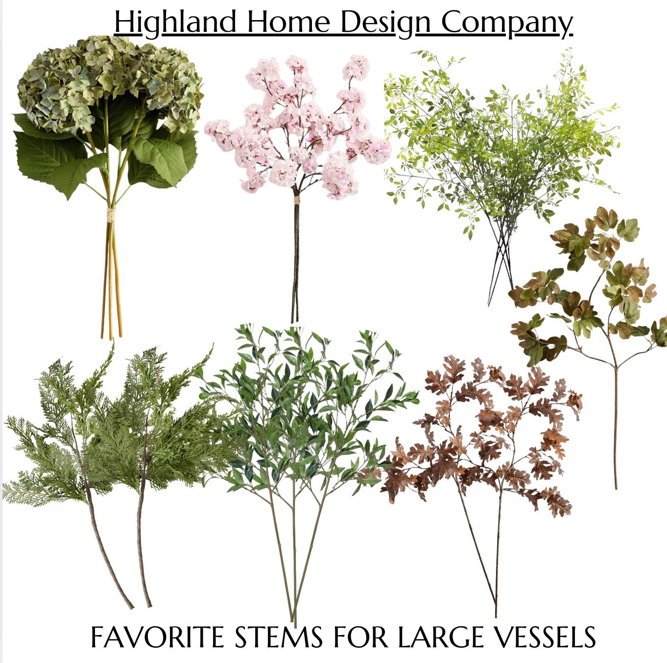 Here are a few stems I rotate throughout the year in large vessels in my own home and my client projects. There are options here for Winter,  Spring, Summer and Fall. 

#LTKHoliday #LTKSaleAlert #LTKHome