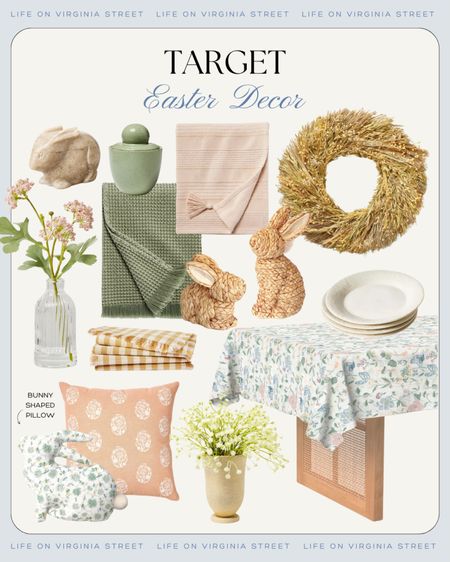 Loving all of this cute Easter decor from Target! Includes pretty spring blooms and wreaths, cozy spring throw blankets, seagrass bunny, gingham napkins, Easter bunny decor, marble bunny, spring throw pillows, cute tablecloths, Easter tablecloths, and more!
.
#ltkseasonal #ltkfindsunder50 #ltkfindsunder100 #ltkhome #ltkstyletip #ltksalealert

#LTKfindsunder50 #LTKhome #LTKSeasonal