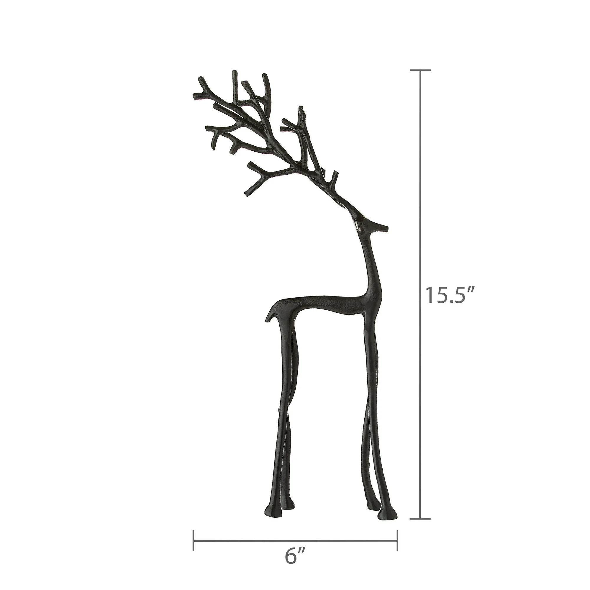 Large Metal Deer Tabletop Decoration, Black, 15.5", by Holiday Time | Walmart (US)