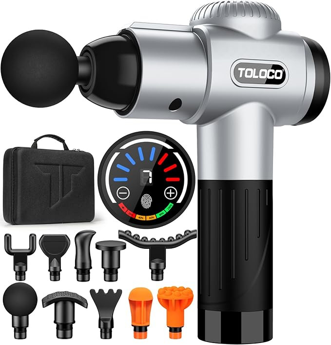 TOLOCO Massage Gun, Muscle Massage Gun Deep Tissue for Athletes with 10 Massage Heads, Electric P... | Amazon (US)