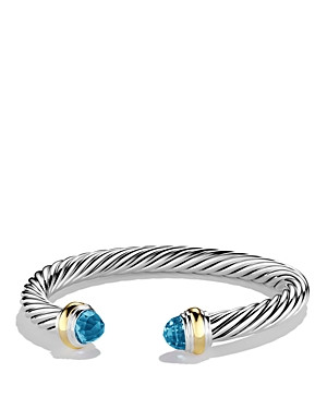 David Yurman Cable Classics Bracelet with Blue Topaz and Gold | Bloomingdale's (US)