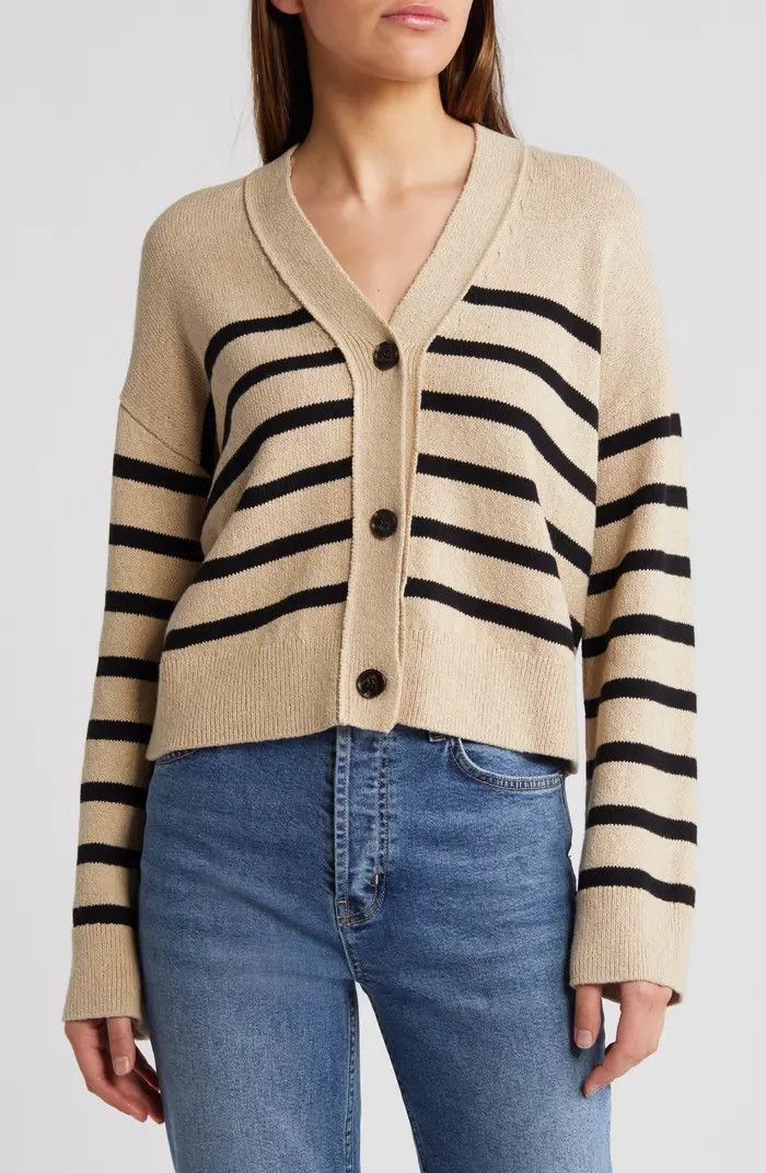 Geneva Stripe Cotton Blend CardiganRails | Nordstrom