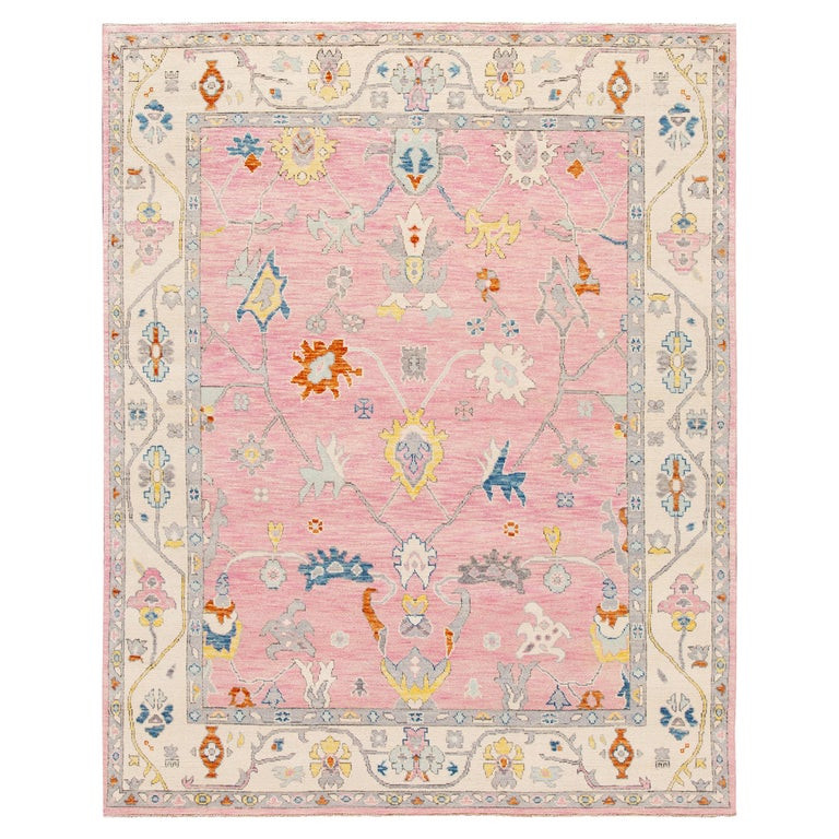 21st Century Contemporary Modern Oushak Style Wool Rug | 1stDibs
