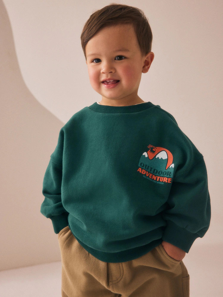 Green Sweatshirt and Utility Joggers Set (3mths-7yrs) | Next US