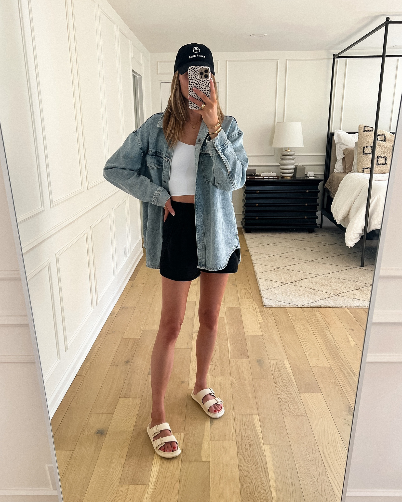 Denim shirt jacket (wearing a medium for oversized fit) 

#LTKSeasonal #LTKstyletip #LTKover40