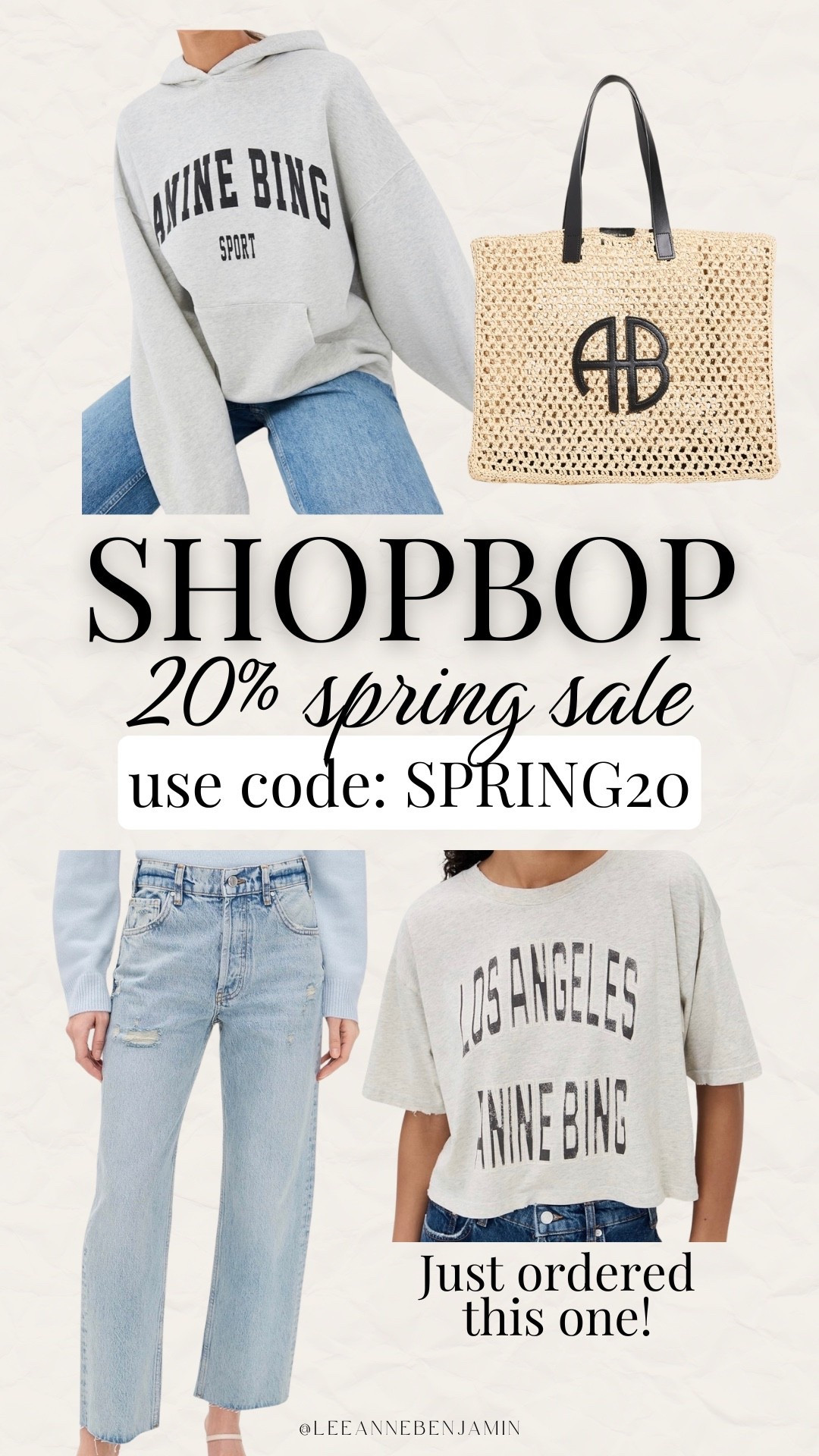 Shopbop 20% off spring sale! Use code: SPRING20

#LTKootd #LTKSaleAlert #LTKSeasonal