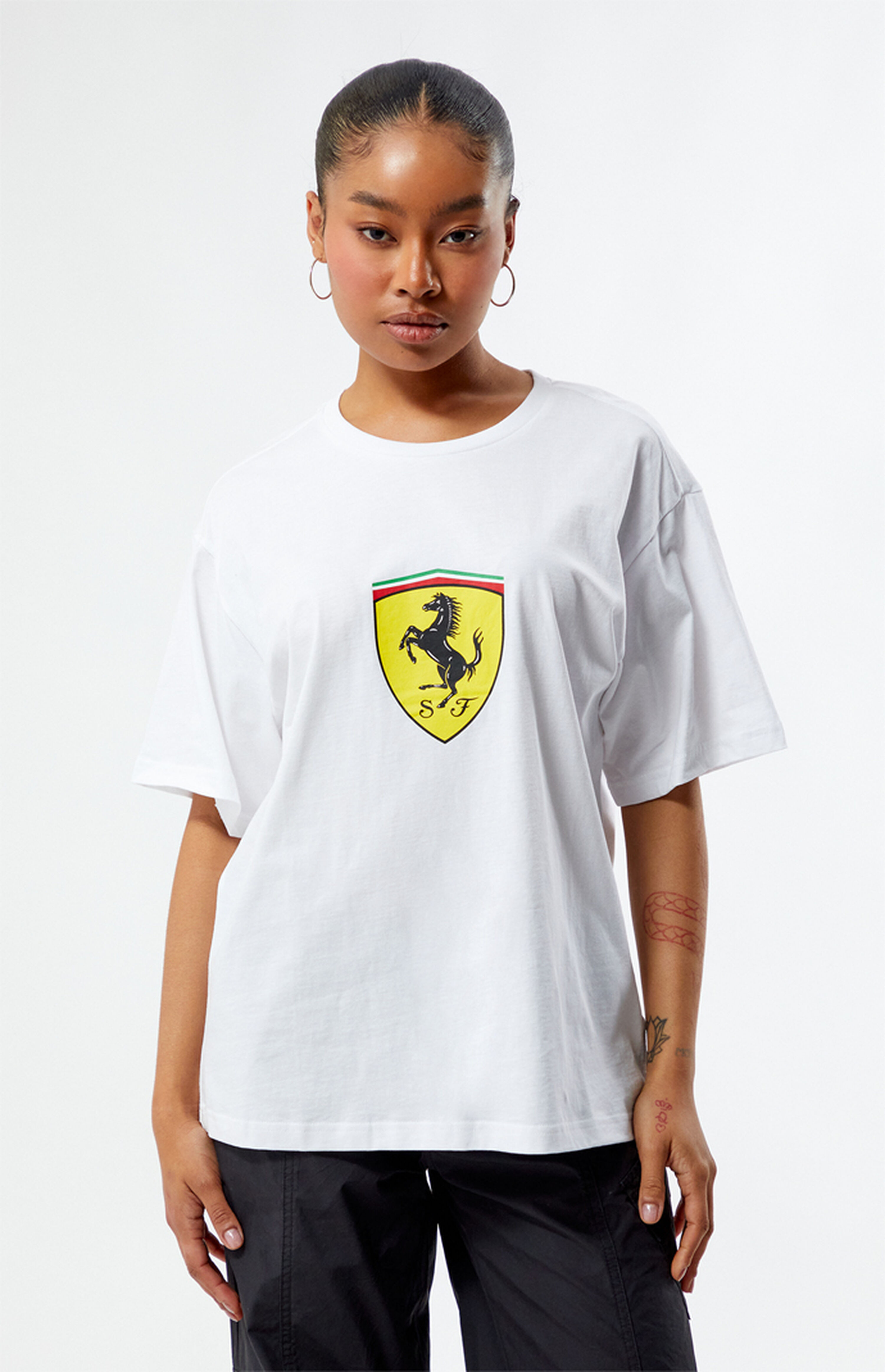 Puma Ferrari White Oversized T-Shirt | PacSun