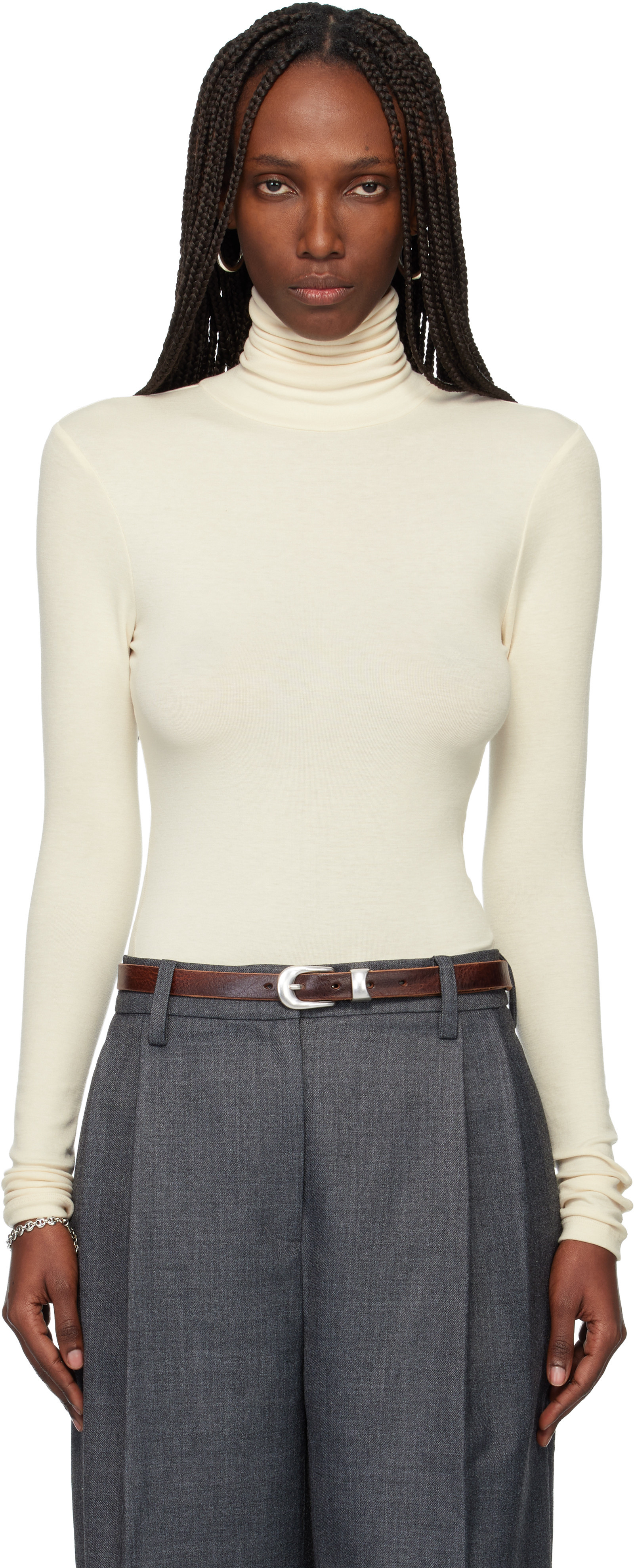 TONYWACK Off-White Slim-Fit Turtleneck | SSENSE