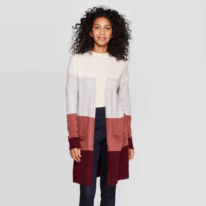 Women's Long Sleeve Open Layering Sweater Cardigan - A New Day™ S | Target