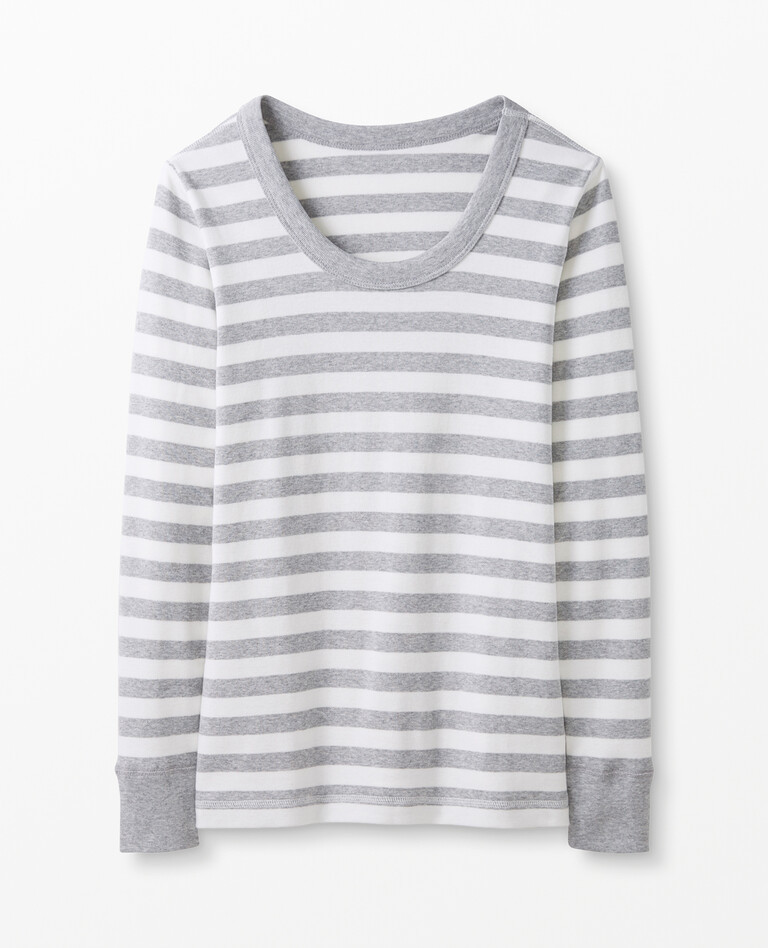 Women's Striped Long John Pajama Top | Hanna Andersson