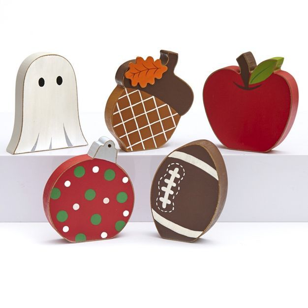 Lakeside Winter and Fall Seasons Interchangeable Home Decoration Icons Set - 5 Pieces | Target