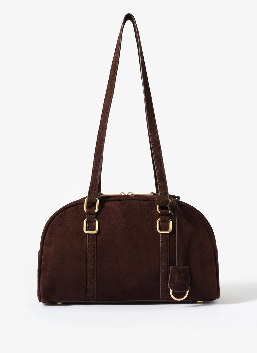 Otti Brown Suede Shoulder Bag | Mint Velvet