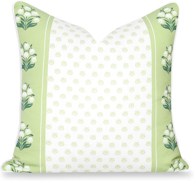 Hofdeco Premium Grandmillennial Coastal Hampton Patio Indoor Outdoor Throw Pillow Cover Only, 20"... | Amazon (US)