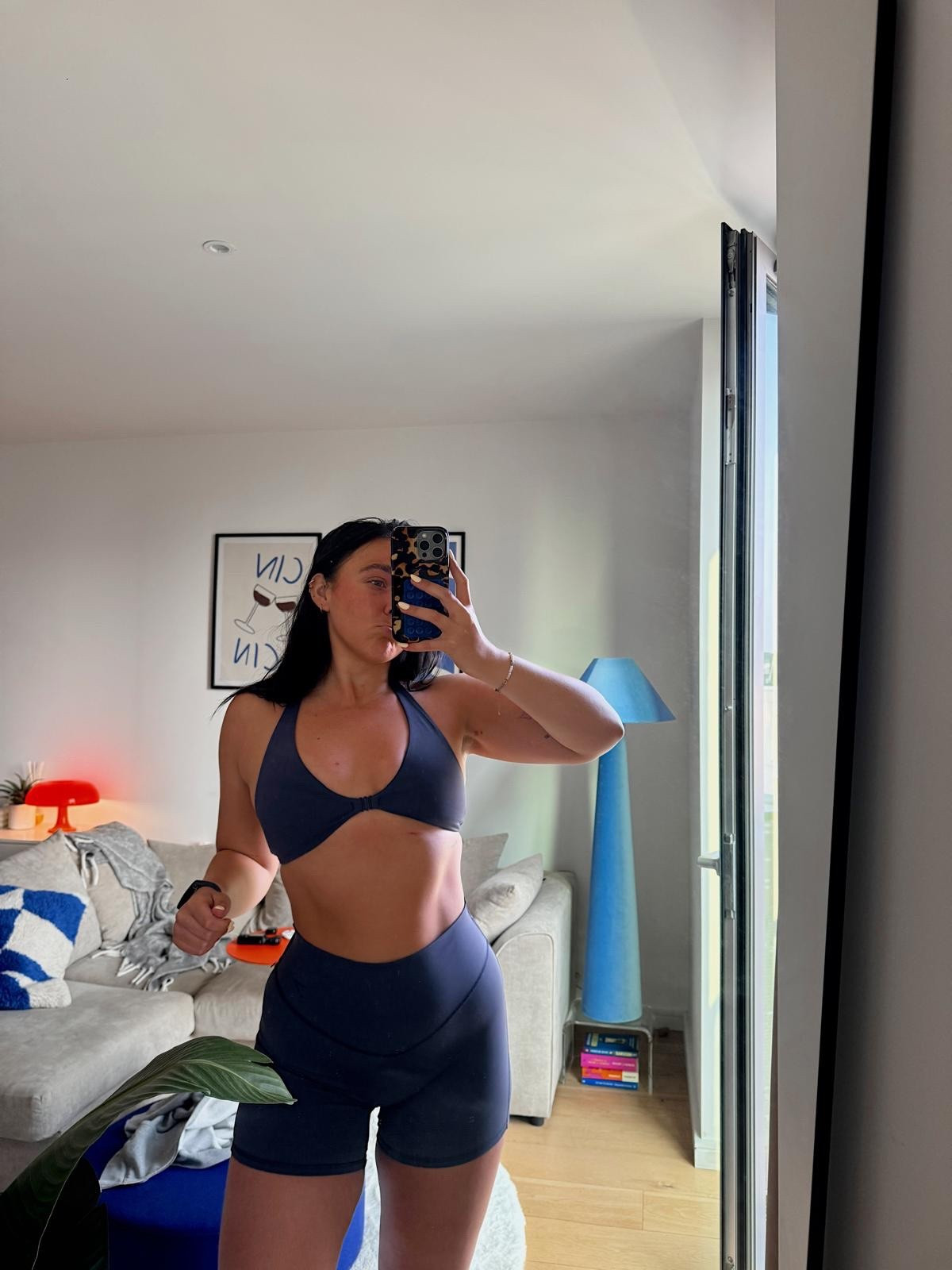 Gymshark navy front class sports bra and gym shorts 🫶🏼

#LTKfitness #LTKsummer #LTKuk