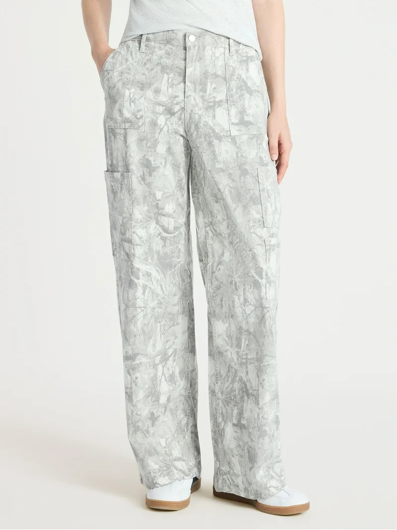 No Boundaries Cargo Wide Leg Jeans, 31.5" Inseam, Women's | Walmart (US)