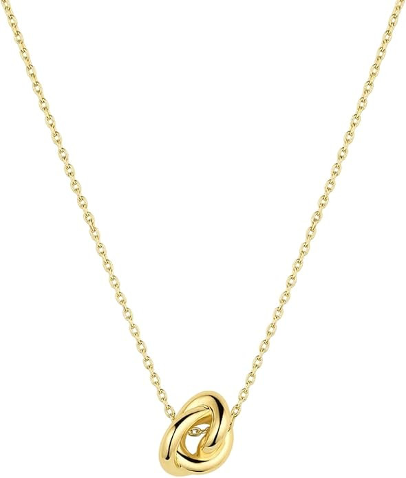gorjana - Infinity Knot Necklace 16"-18" - 18k Gold Plated Brass - Unique Knot Design - Secure Sp... | Amazon (US)