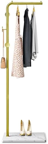 VEKOID Metal Coat Rack Freestanding with Natural Marble Base, Entryway Coats Hanger Stand with 3 ... | Amazon (US)