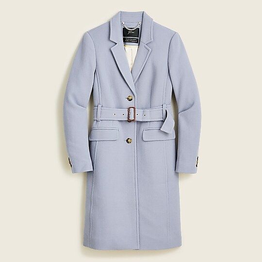 Belted lady day topcoat in Italian double-cloth wool | J.Crew US