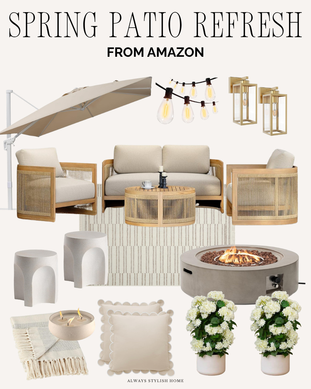 Neutral Amazon backyard patio finds to refresh your outdoor space for the season. From cozy outdoor seating and neutral cushions to lanterns, planters, and string lights, these Amazon outdoor decor finds create a calm, elevated patio perfect for relaxing or hosting. If you love a neutral outdoor aesthetic, cozy backyard vibes, and affordable patio upgrades, these finds are so good for spring and summer.

#amazonoutdoorfinds #amazonpatio #backyardrefresh #neutraloutdoordecor #amazonhomefinds #outdoorlivingstyle 

 #LTKSeasonal #LTKHome