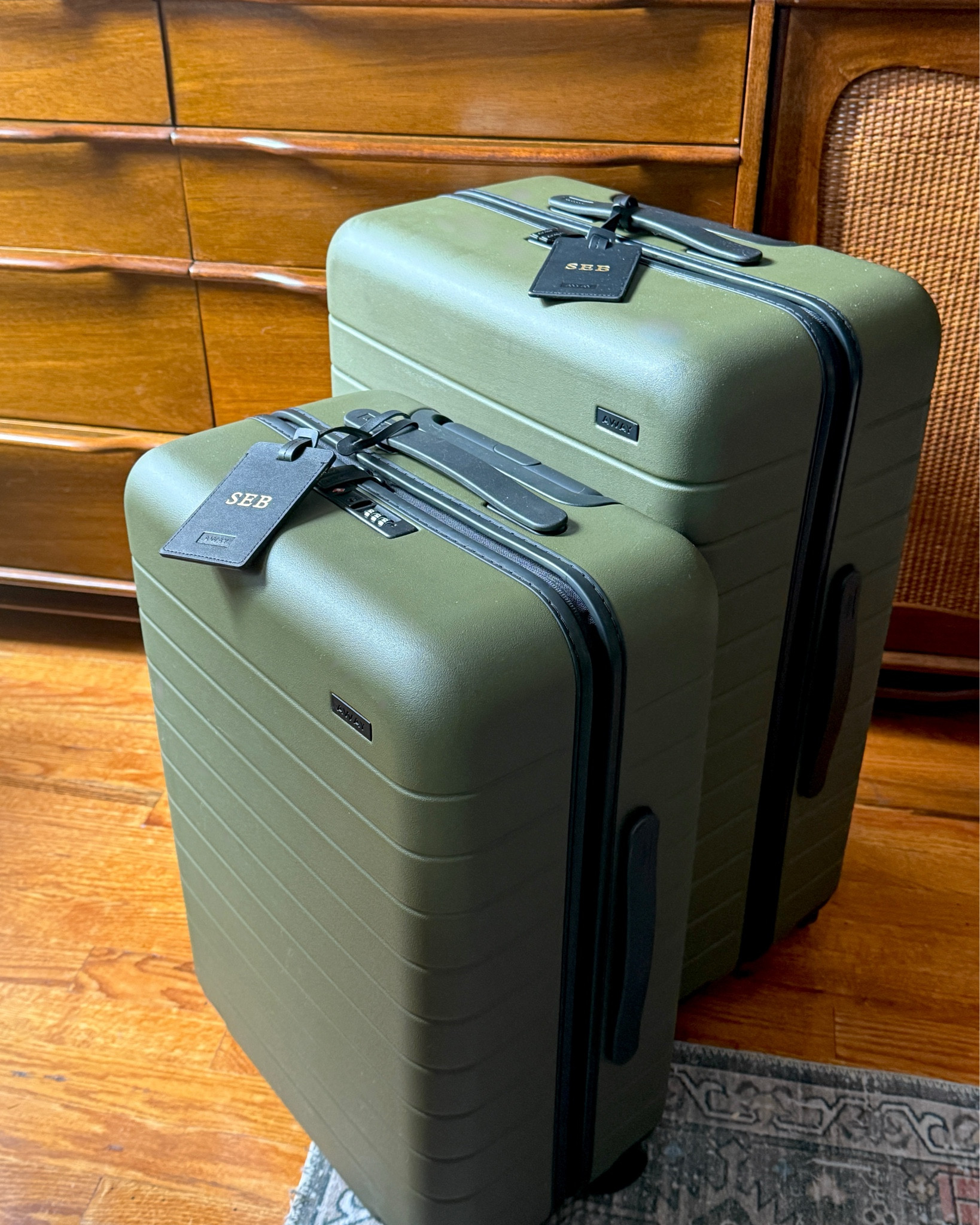 AWAY luggage is a must when I travel. These are The Medium + The Bigger Carry-On Color: Olive Green 🫒 #luggage #suitcase #travelmusthaves

#LTKGiftGuide #LTKTravel #LTKSaleAlert