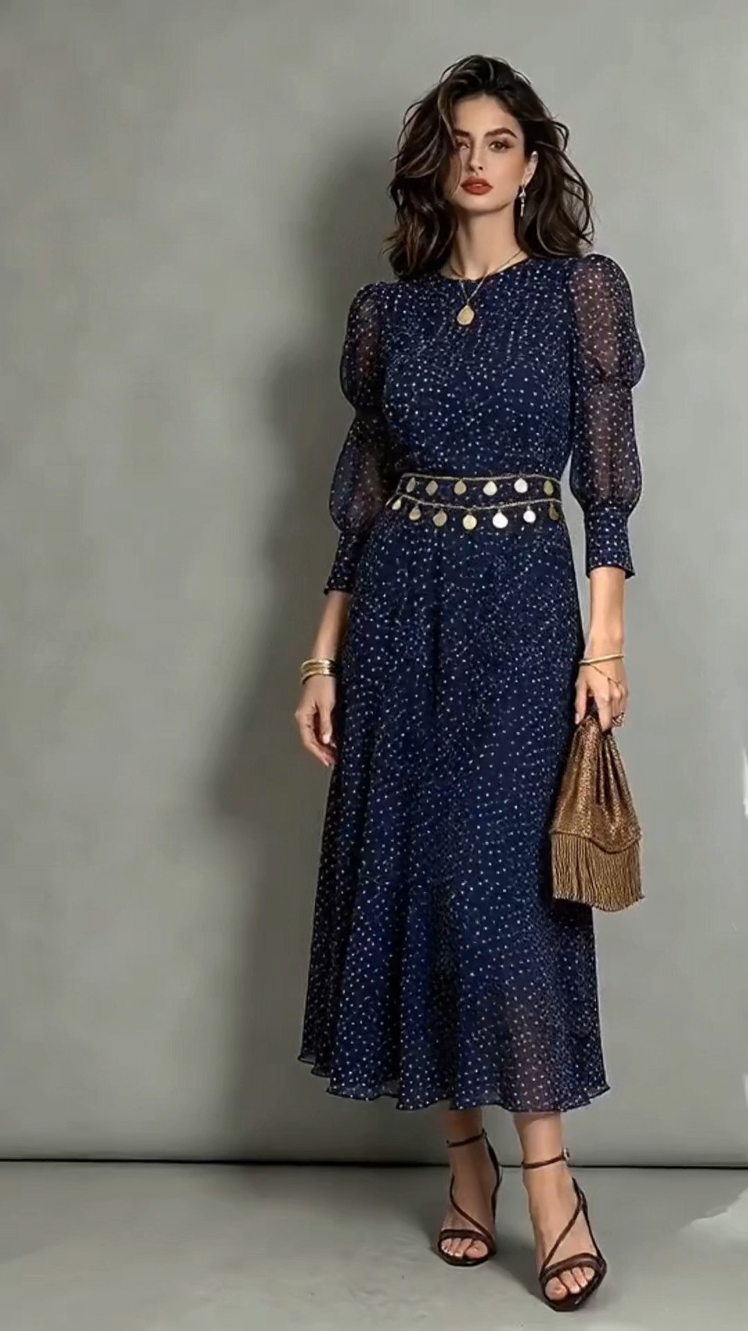 Navy Polka Dot Sheer Sleeve Midi Dress Outfit
#PolkaDotDress #MidiDress #WeddingGuestOutfit #SemiFormalWear #ChiffonDress 
 

 #LTKootd #LTKOver40 #LTKWorkwear