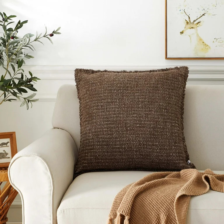Better Homes and Gardens 22" x 22" Brown Basket Sunny Decorative Pillow for Adults - Walmart.com | Walmart (US)