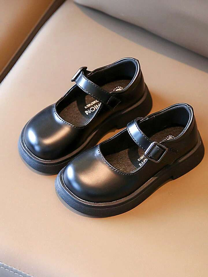 Girls' Simple Mary Jane Style Flat Shoes For Infants And Toddlers, Comfortable Flat Shoes | SHEIN