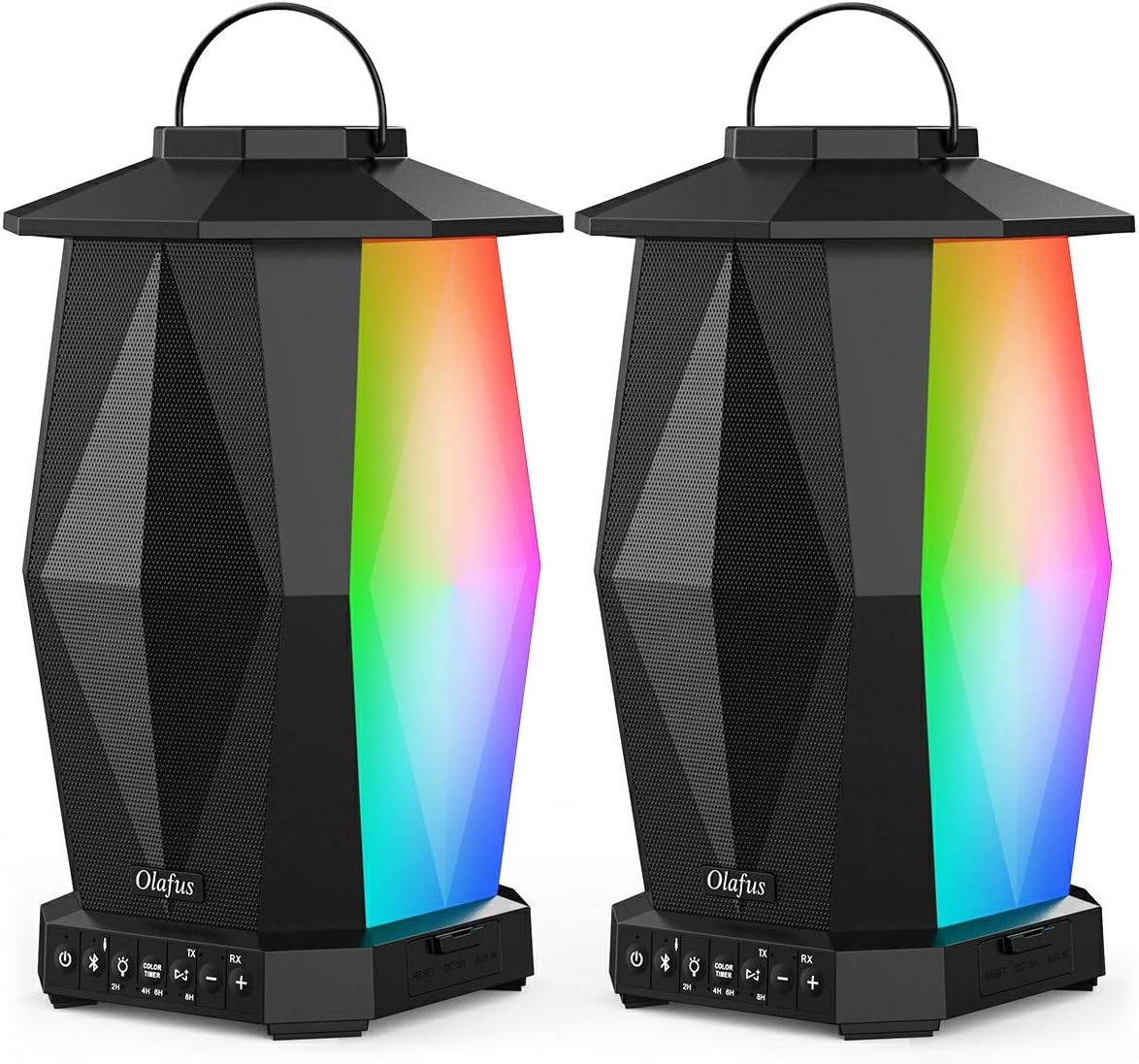 Olafus Outdoor Bluetooth Speakers 2 Pack, 25W Waterproof Wireless Lantern Speakers with LED Mood ... | Amazon (US)