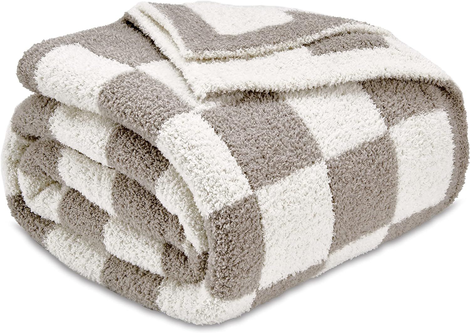 CozeCube Checkered Blanket,Ultra Soft Cozy Grey Checkered Throw Blanket, Warm Fluffy Checkerboard... | Amazon (US)