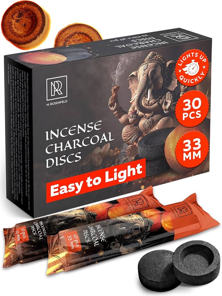 Charcoal Discs to Burn Incense - 30 pcs Charcoal for Incense Burning - 33 mm Most Quick Light Coa... | Amazon (US)
